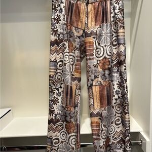 Bohemian Floral Patterned Pants, Size L